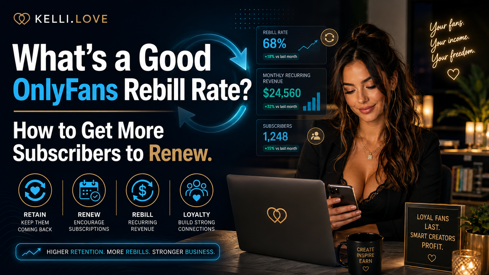 What's a Good OnlyFans Rebill Rate? How to Get More Subscribers to Renew